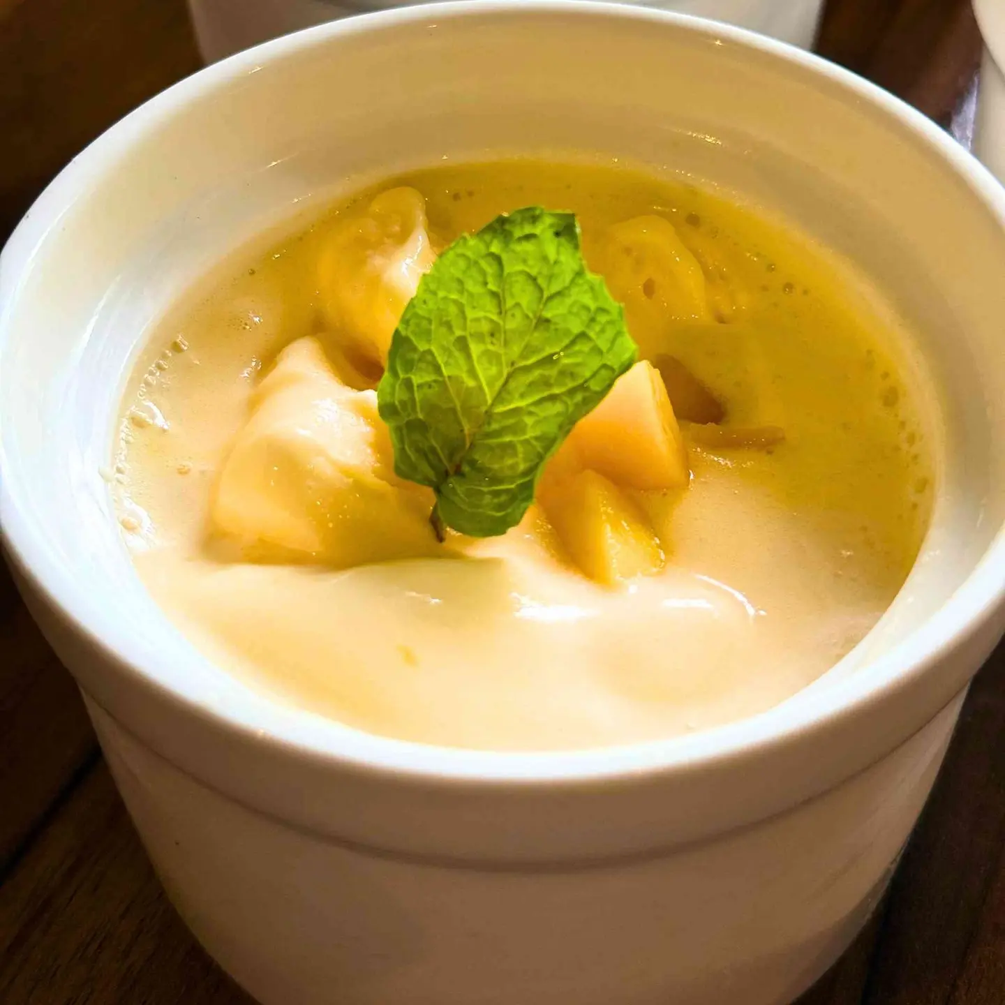 Chilled Mango Cream with Sago Pearls teaffani catering premium chinese banquet