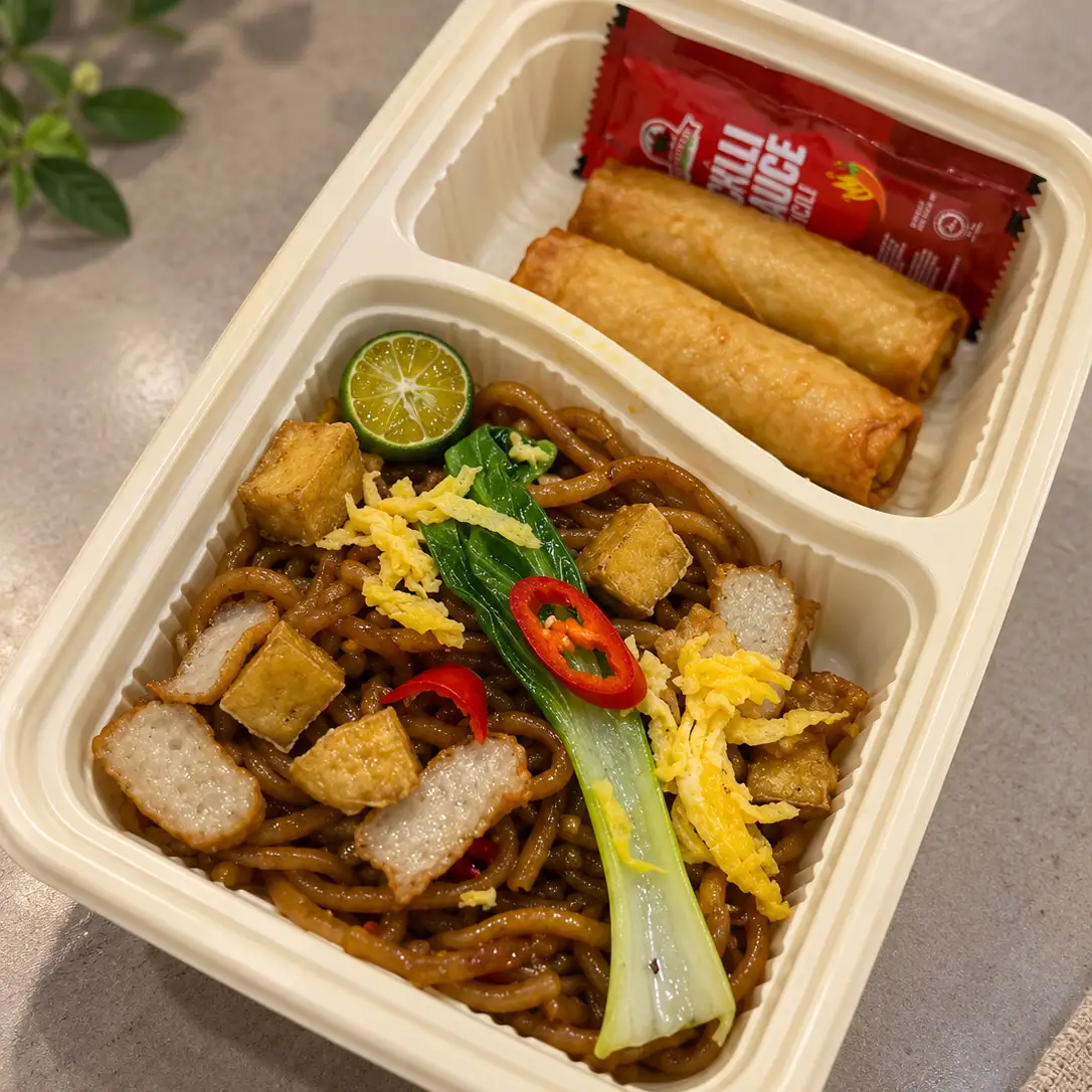 2 Compartment Snack Box teaffani catering 2 compartment halal packed food
