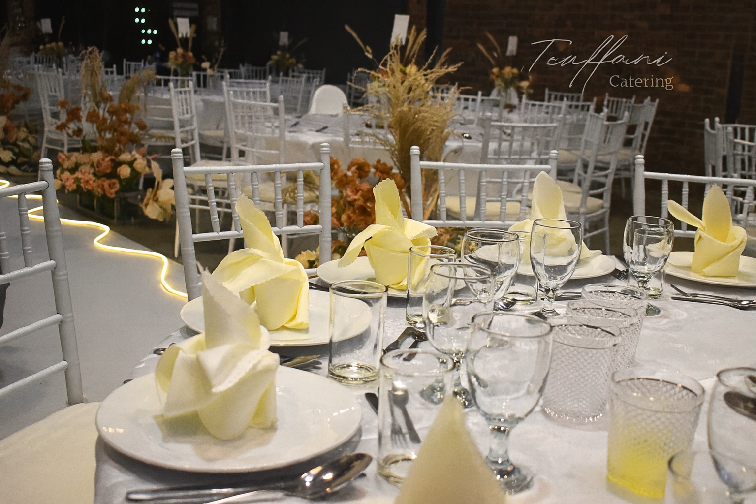 Teaffani table setup Western plated table setup