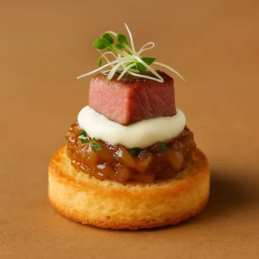 (Canape) Angus Beef Toasties (1pc) | Teaffani Catering