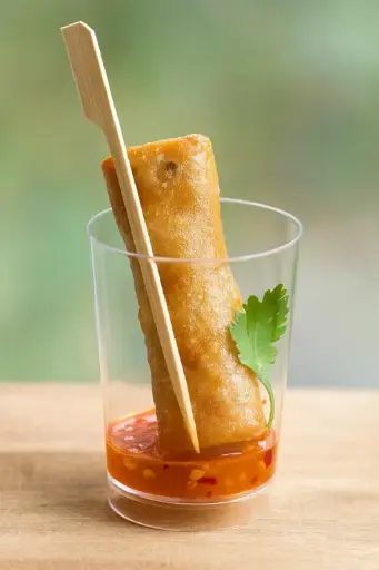 (Canape) Vegetarian Spring Roll w Thai Chili Sauce (1pc)
