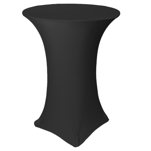 Cocktail Table with Spandex Table Clothes - Black (in house)